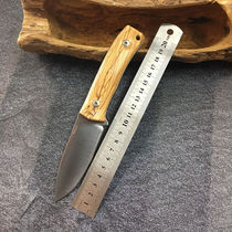 Italian LionSteel steel lion M4G10 wooden handle M390 powder steel multifunctional straight knife leather case spot