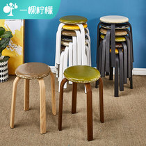 American wrought iron stool home fashion creative simple modern high table stool leather stool European round stool chair