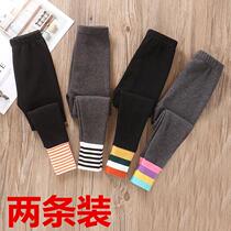 Two - piece girls punched trousers and trousers 2022 new childrens autumn velvet tight pants