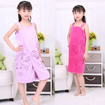 (Childrens popular style) Children can wear bath towels and a variety of bath skirts which are softer than pure cotton absorb water do not shed hair and do not fade