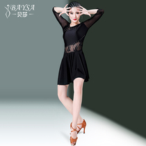 baysa Besha Latin dance costume female adult spring summer new hot drill long sleeve Sexy Dance Dance Dance dress