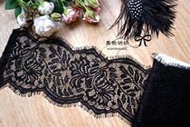 Wide 12CM exit leaves bilateral eyelash lace lace fabric   dress   dress   plug DIY veil accessories