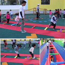 Colorful suspension bridge childrens sensory training equipment kindergarten outdoor sports toys sports intelligent game props