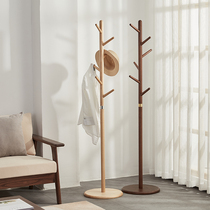Solid wood coat rack floor to ceiling bedroom hanging rack home standing hanger pole clothes rack simple modern hanging bag rack
