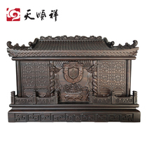 Day Shunxiang Palaces with solid wood black sandalwood cinerary casket men with female fine sculptures Funeral Supplies