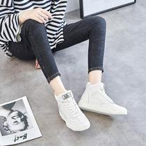 ins trendy shoes children autumn and winter new small white shoes female high-top sneakers Joker Net red casual father shoes plus Velvet