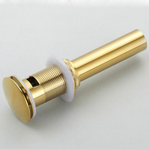 Toilet gilded full copper large face bounce ceramic surface basin sewer drainer glass basin drainer pressing sewer fittings