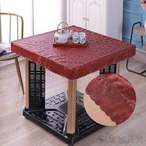 New square tablecloth waterproof and oil-proof non-washing table set puleather tablecloth PVC household leather table cover