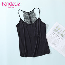 Finish sexy lace back hollow small camisole ladies satin cool comfortable pajamas FL00145