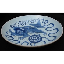 Baolao Antique porcelain plate-Qing Yongzheng Big Lion plate