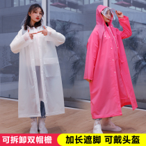 Raincoat Long section Full body Anti-rainstorm single male and female jacket Fashion transparent electric car Electric bottle bike Rain cape