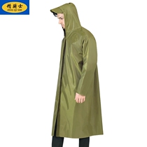 Labor protection canvas rain long raincoat single sleeve conjoined adult outdoor men and women protective waterproof thick canvas
