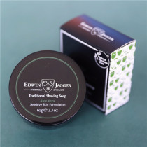 Edwin Jagger UK imported Aloe Vera Plastic Bowl Shaving Soap for sensitive skin for men 65g