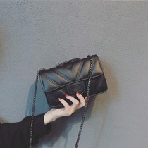 Lamode Singapore mobile phone bag leather shoulder bag student mini shoulder chain small square bag lock soft leather tide