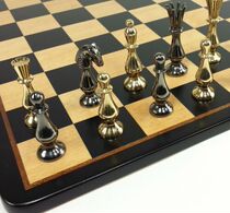 Chess copper metal soaring Qn Staunton group gold Black 17 1 4 black board ornament competition