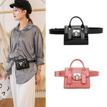 Mini net red belt bag small decorative belt small waist bag 2020ins slung chest bag crocodile coin purse
