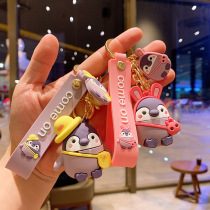 Penguin Couple Key Buckle Cartoon Car Creative Key Chain Lap Bag Hang Pendant Pendant Small Merchandise Cute