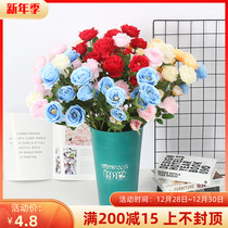 Simulation happy Rose Flower Home flower arrangement small Tea Rose Wedding Silk wedding wedding hall flower arrangement stage road to attract roses