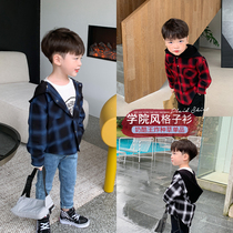 Yuanyuan home childrens clothing 2020 new boy long sleeve shirt spring and autumn childrens plaid shirt baby coat foreign tide tide