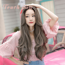 Touch miss Clavicle from natural realistic round face Medium long hair Full top hair set wig Long straight hair Air bangs