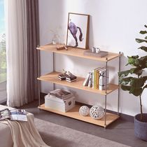 ins log color rectangular display rack Nordic minimalist sofa side a few round shelves living room bookshelf rack