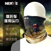 NERVE motorcycle special riding bib multi-use facial scarf headscarf men and women mask locomotive Four Seasons sunscreen