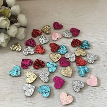 About 50 Price DIY childrens handmade hair accessories headwear material 20 * 15mm glitter love decorative patch