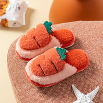 Baby Hair Wool Baotou Home Shoes Slippers Autumn Winter Days New Cotton Slippers Children Anti Slip Soft Bottom