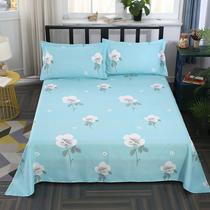 Plaid light color sheets single double bed Children thin sheet single sky blue girl simple nude sleeping purple flowers