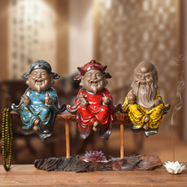 Chinese ceramics Fu Lu Shou three-star living room Feng Shui Fortune Nafu God of Wealth Ceramics Housewarming new home craft ornaments
