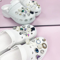 crocs dongle shoe diy accessories small red book new garden shoes accessories slippers chain buckle pearl shoes flower shoe drill