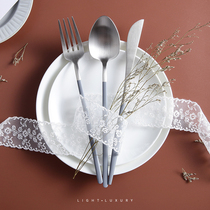 Net Red 304 Stainless Steel Knife and Fork Spoon 3 Piece Set Nordic ins Cute Wind Chopsticks Portuguese Western Tableware 2 Set