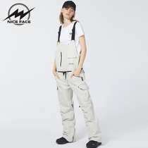 Ski pants Mens and womens bib pants warm windproof and waterproof equipment snow snowboard clothing one-piece thickened snow pants
