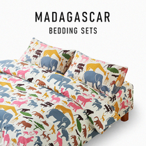 Castle Garden padded cotton printed four-piece set quilt cover sheets pillowcase combination Madagascar