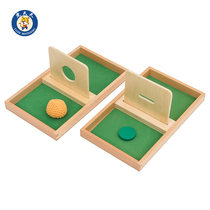 Tiger Tiantian Montessori early education toy Montessori baby teaching aids 1-3 years old round pompon ball into the box