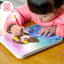 Childrens diamond dot painting stickers with frame primary school students full of diamonds crystal painting girl diy handmade material package