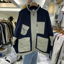 Dongdaemun Korean mens clothing 2020 spring jacket jacket Mens fashion casual stitching big pocket top