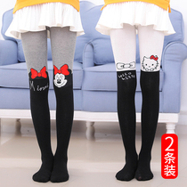 Childrens pantyhose girl leggings spring and autumn thin foreign style wearing cotton little girl stockings cartoon