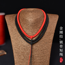 This year of life red rope pendant lanyard clavicle short men and women high-end necklace rope handmade King Kong knot jade and jade