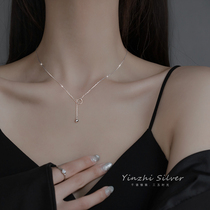 S925 sterling silver jewelry bell necklace 2021 new womens fashion exquisite light luxury niche design sense clavicle chain