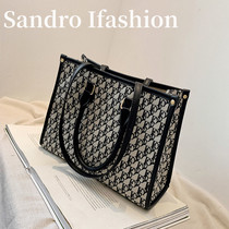 Sandro Ifashion large capacity bag womens 2020 new shoulder bag versatile shopping bag tote bag