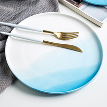 Nordic plate European creative IKEA plate bowl steak dinner plate Western plate dish dish dish household breakfast tableware