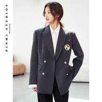 Fashion JK uniform suit jacket women Spring and Autumn new gray Korean version loose British college style casual suit tide