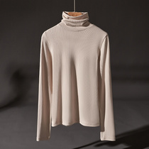 Base shirt womens high collar simple autumn and winter loose Joker thermal underwear cotton autumn T-shirt long sleeve top