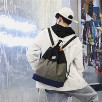 Backpack Mens Double Shoulder Bag Fashion Trends Casual Minima High School Junior High School Student Campus School Bag Men Travel Bag