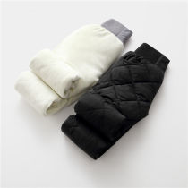 2020 Childrens Down Cotton Pants High-waisted trousers with velvet thickened men and women warm winter wear pants