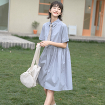 College style dress girl students Summer Junior High School High School students over the knee sweet hipster long skirt tide