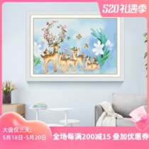 KS Cross Stitch Ford Home 2020 New Living Room Restaurant Fairy Deer Family Line Embroidered yourself embroidered