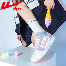 Huili high-help small white shoes womens shoes 2021 summer New ins tide wild students Air Force One Sports Board Shoes