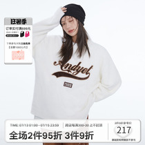 ANDYET AD1 21AW Tide Cards Autumn Winter American Logo Alphabet printed sweaters with soft glutinous men and women blouses